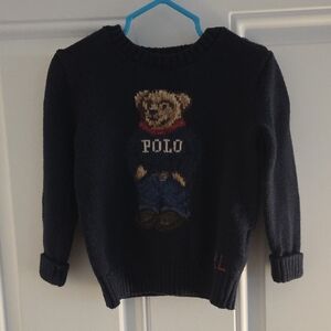 Ralph Lauren Navy Sweater with Bear Design